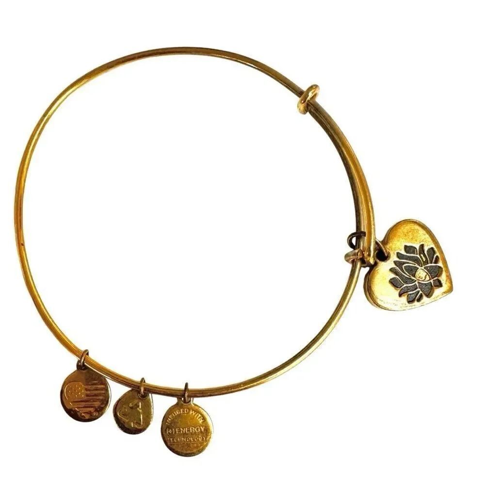 Alex and Ani 2015 Four lotus peace petals Bangle Bracelet